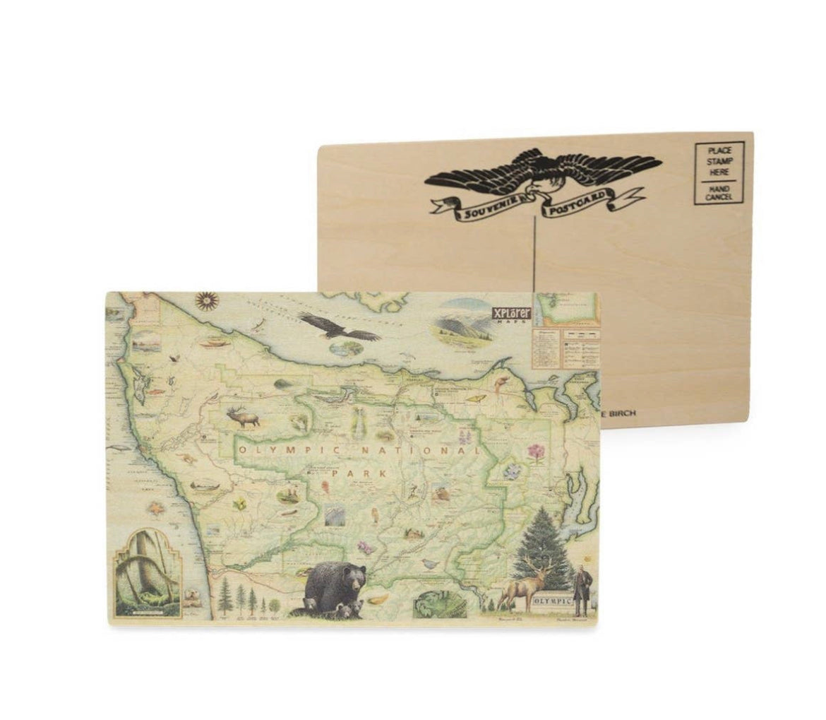 Olympic National Park Wood Postcard