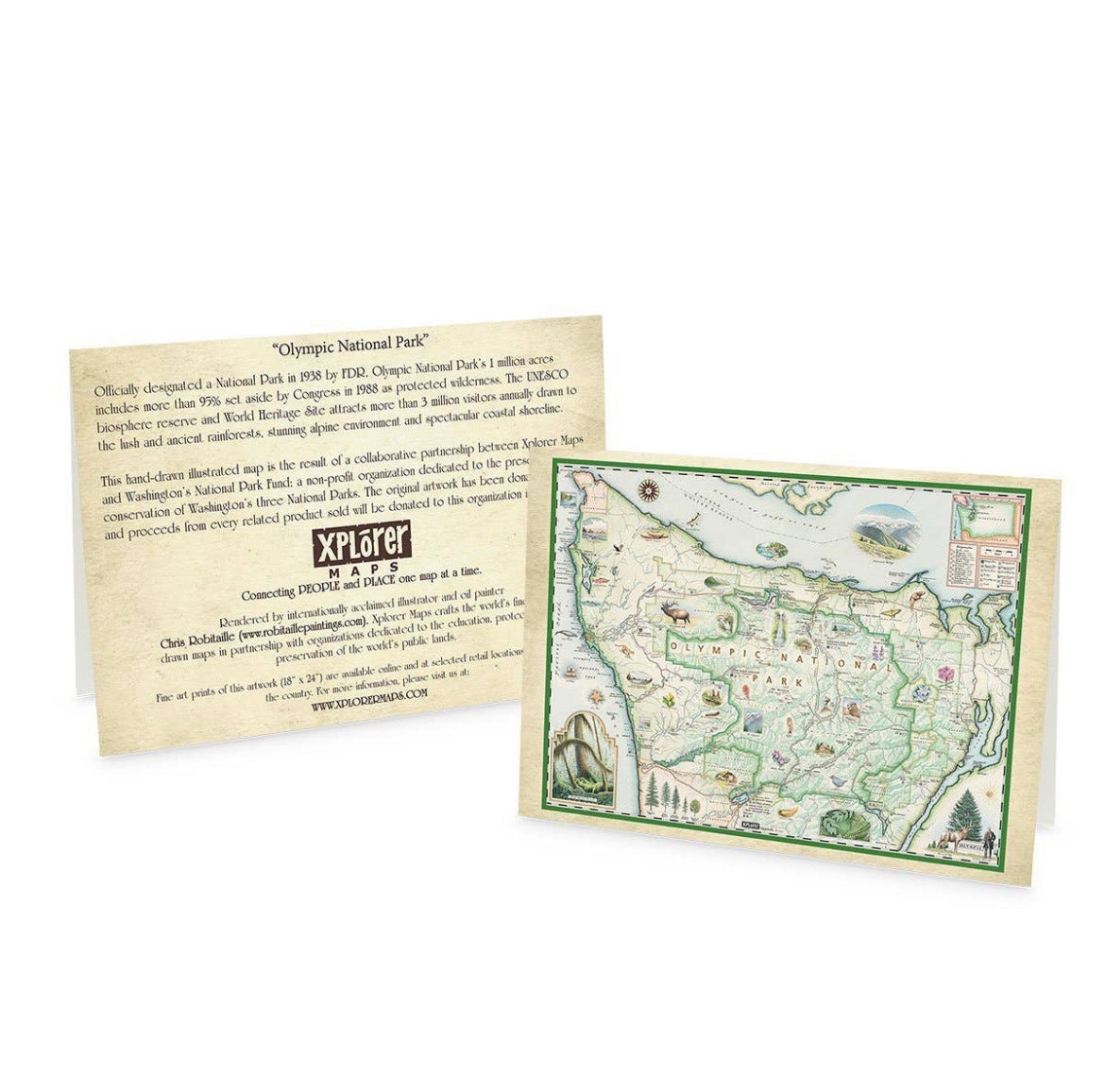 Olympic National Park Map Notecards