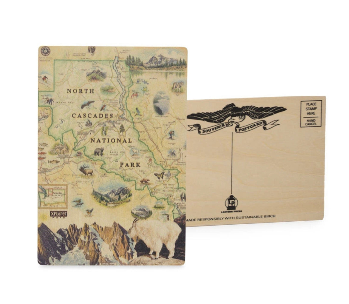 North Cascades National Park Wood Postcard