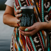 Cork Base Travel Mugs | Salmon Life Cycle