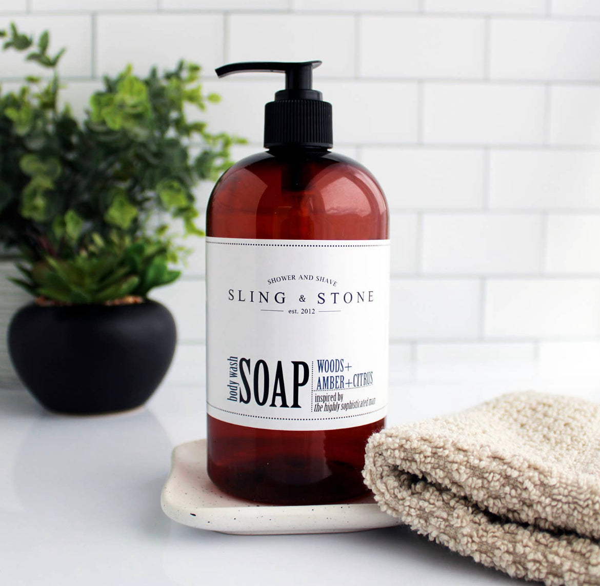 Sling and Stone Body Wash | Woods + Amber + Citrus