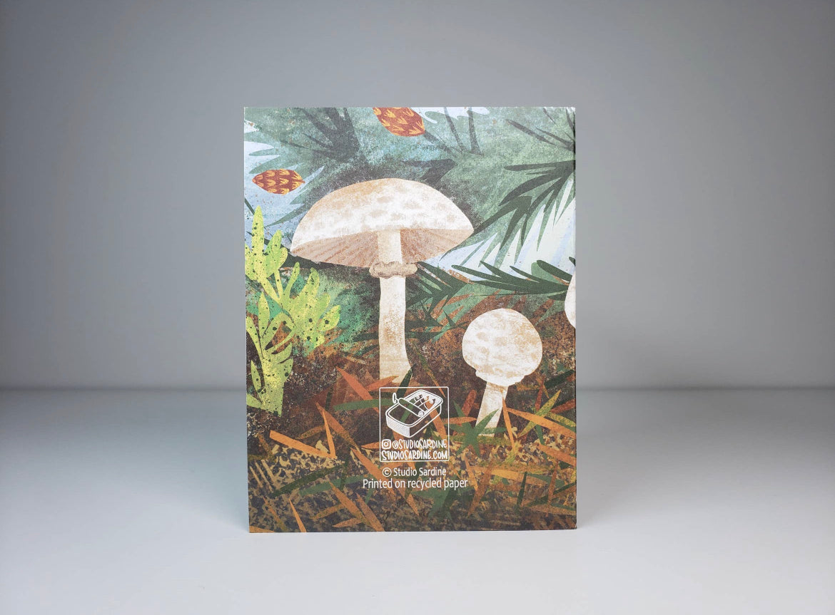Shaggy Parasol Mushroom Blank Greeting Card