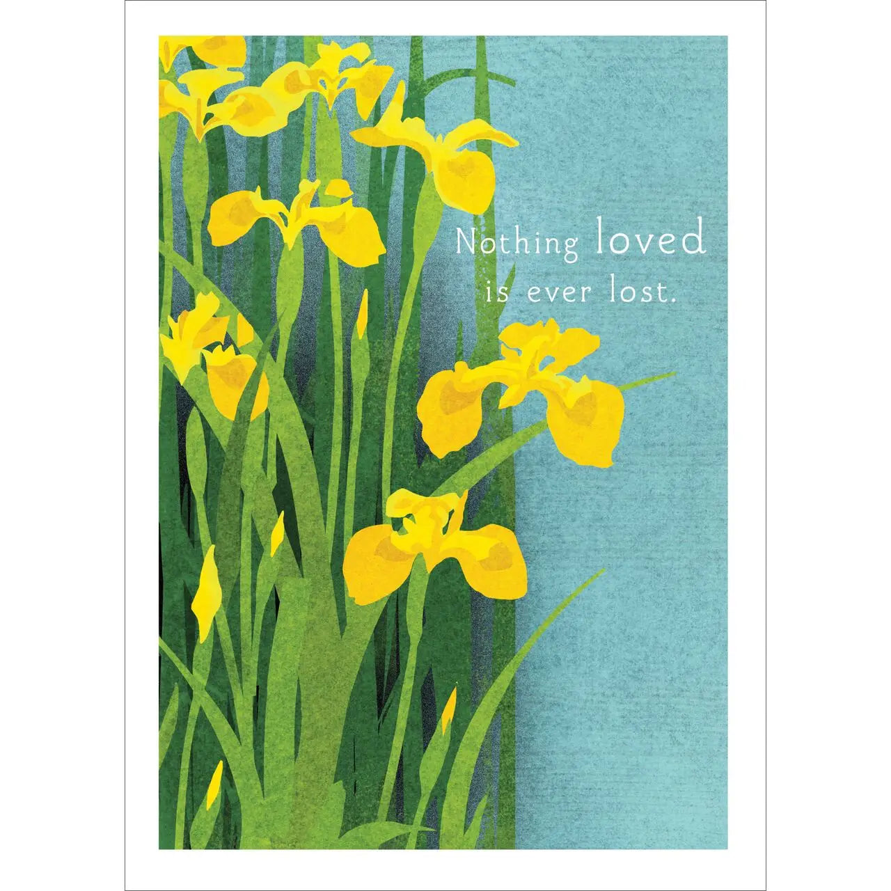 Yellow Iris Sympathy Card