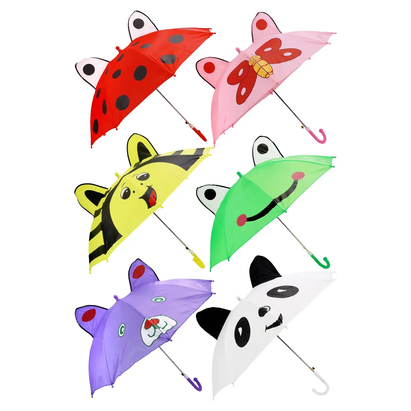 Kids Pointy Ear Animal Auto Open-Fold Umbrella