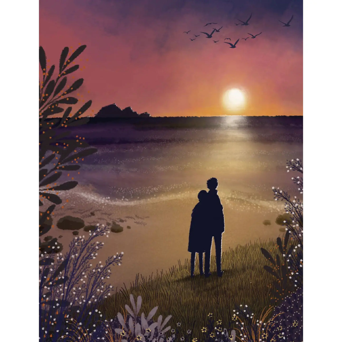 Sunset Couple Love Card