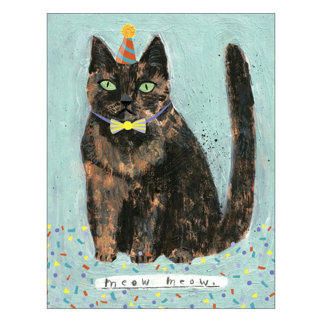 Meow Meow Cat Birthday Card