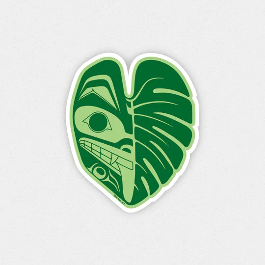 Monstera Wolf Sticker