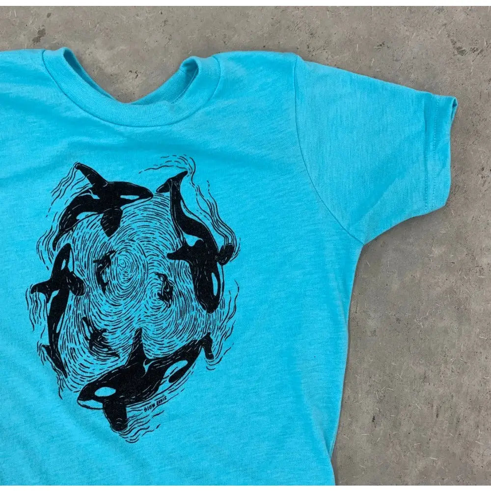 Orca Pod T-Shirt - Tahiti Blue Youth