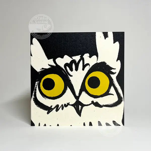 Optimistic Owl Emote Mini Notecard
