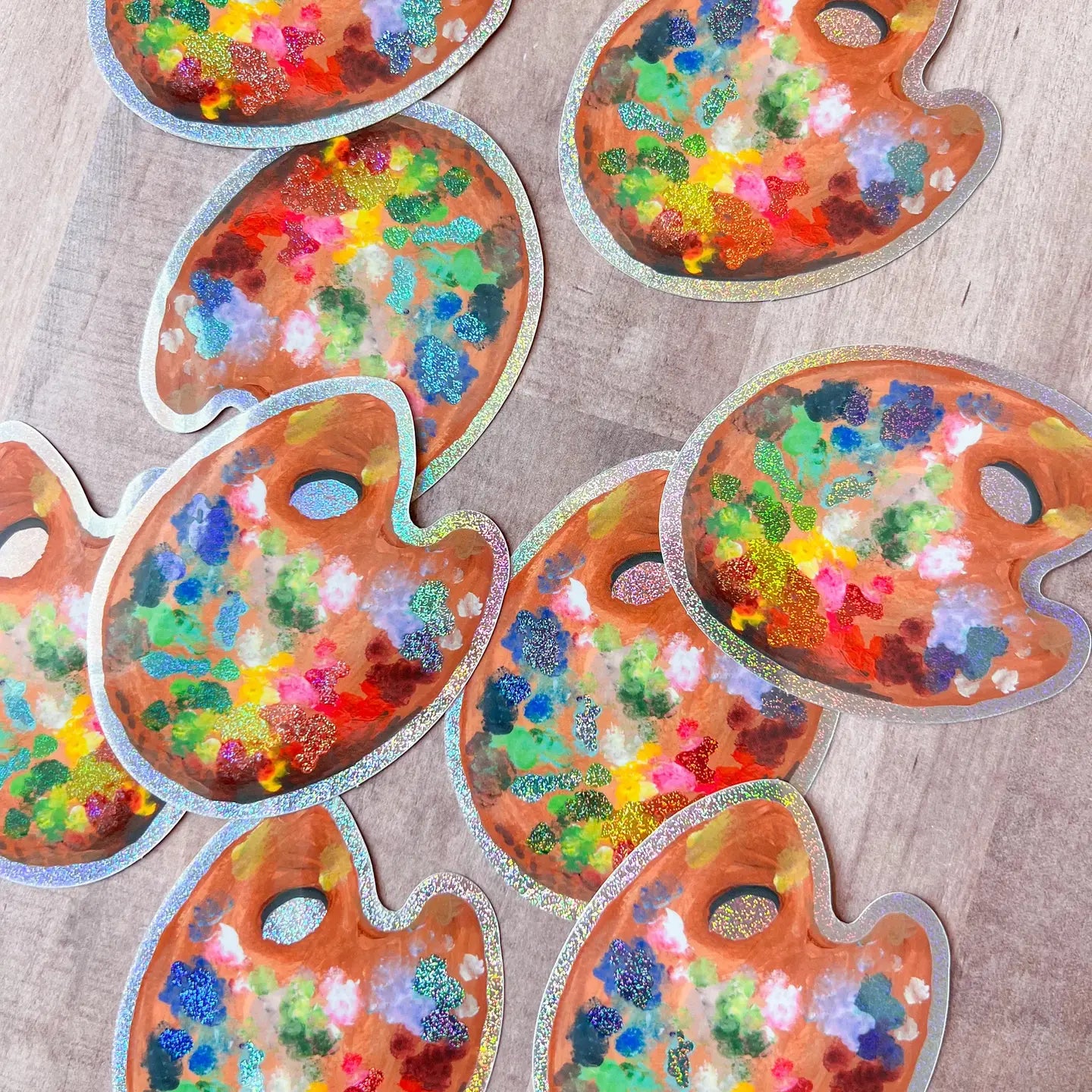 Painter's Palette Glitter Sticker