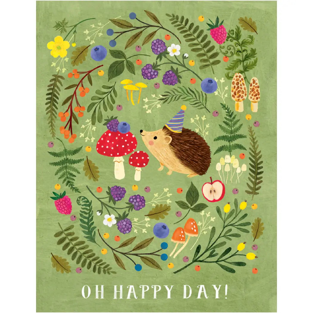 Party Hat Hedgehog Birthday Card