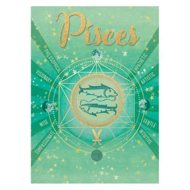 Zodiac Juniper Trail Greeting Card- Pisces