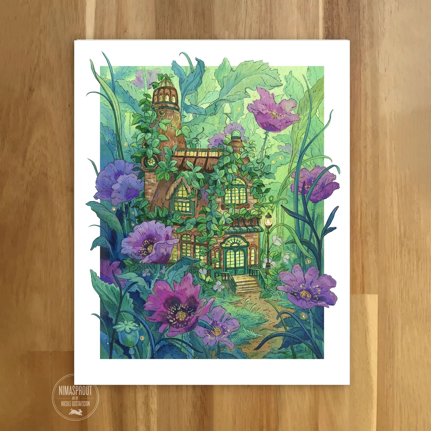 Poppy Magic Schoolhouse - Fine Art Print ( 8x 10 )