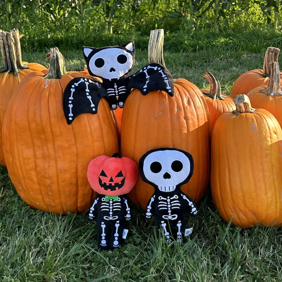 12'' Pumpkin Head Skeleton Plush