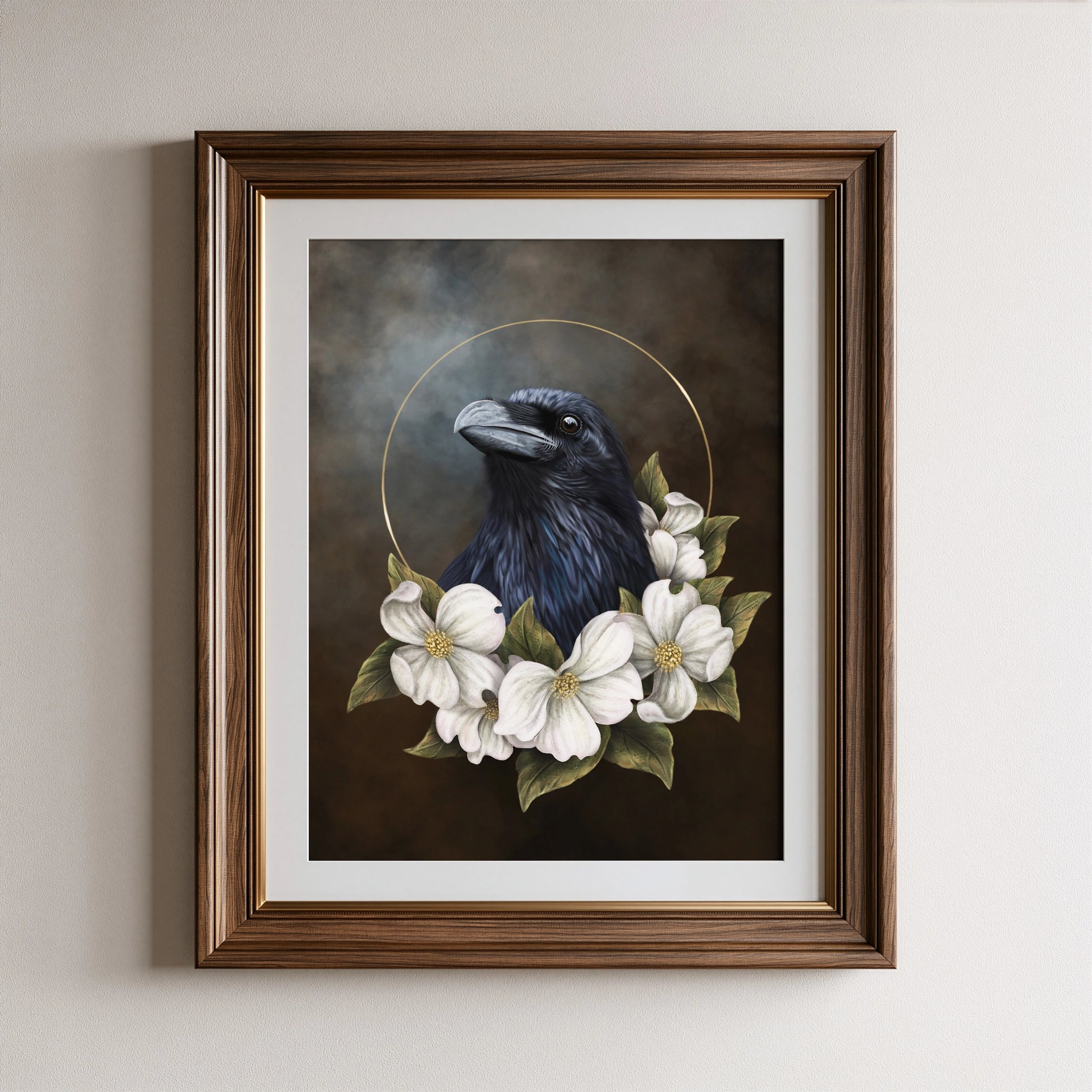 Raven & Dogwood Fine Art Print