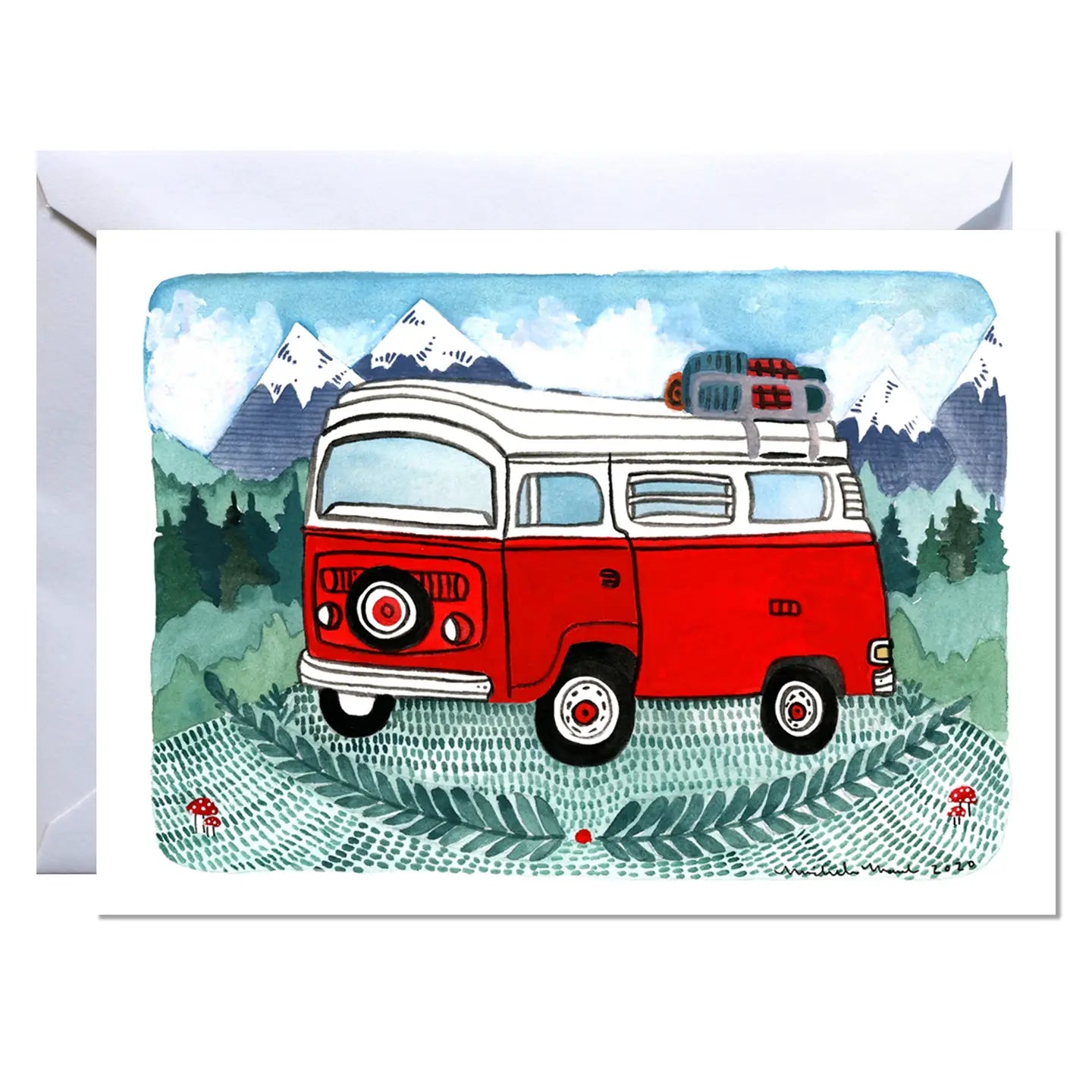 Red Camper Card