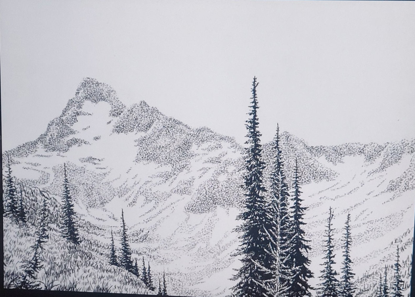 "Fisher Creek Valley" by Nate Lundgren (Matted Print 8" x 10")