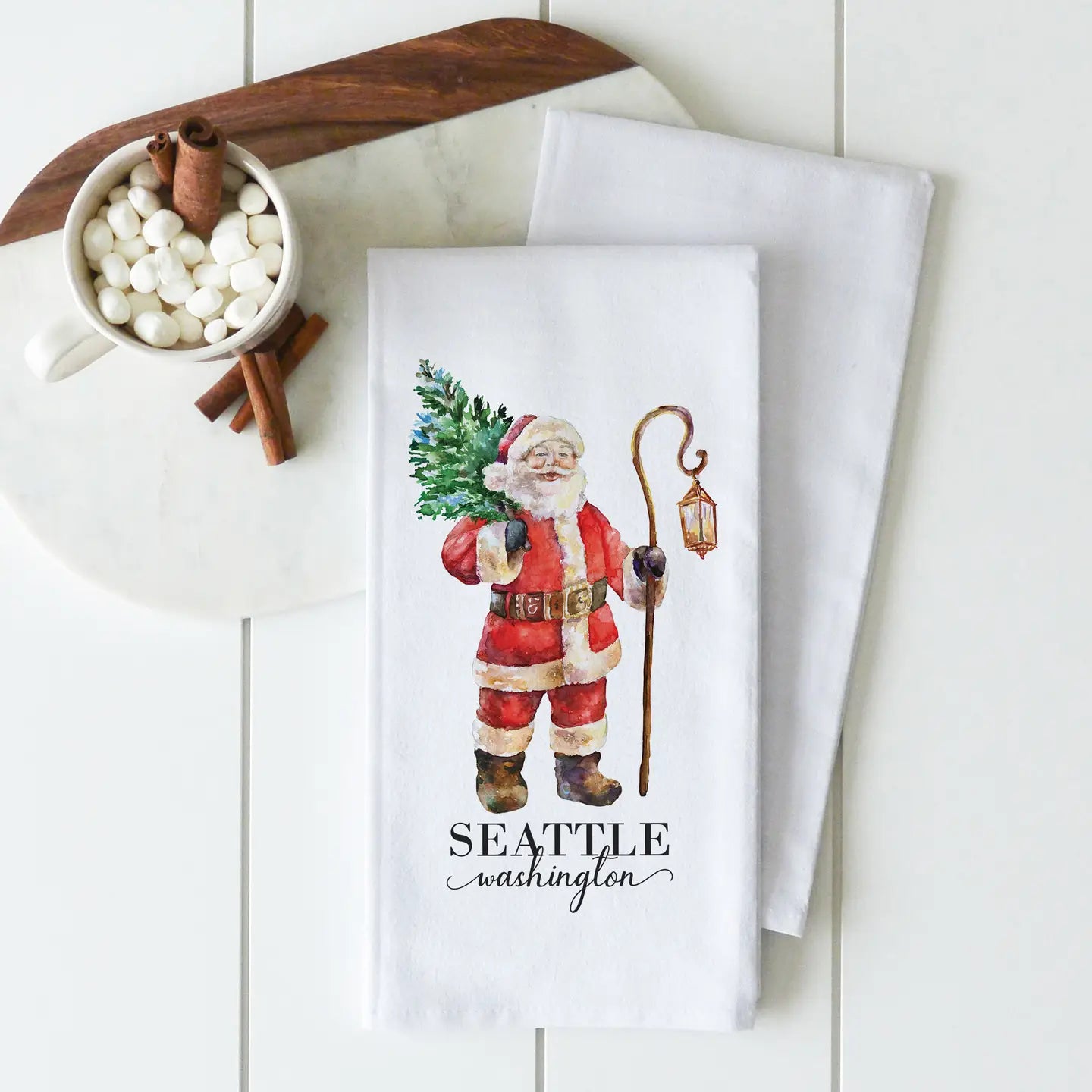 Santa Tea Towel