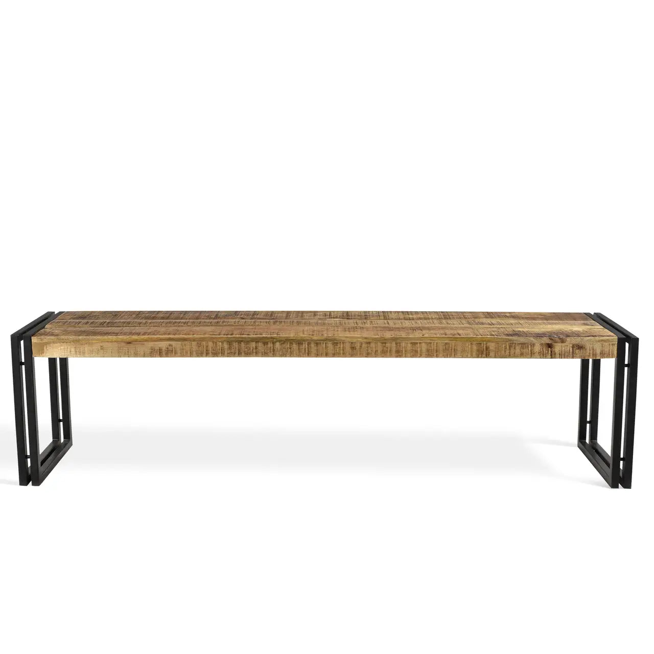 Mango Wood Bench With Metal Legs