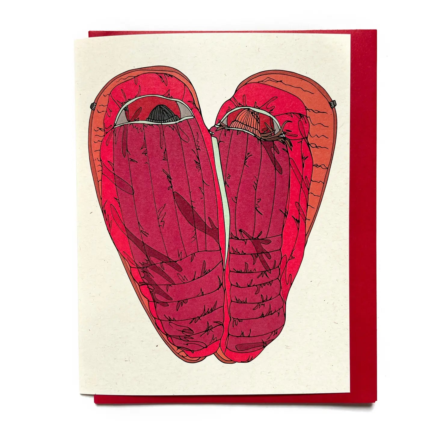 Warm Sleeping Bag Heart Card