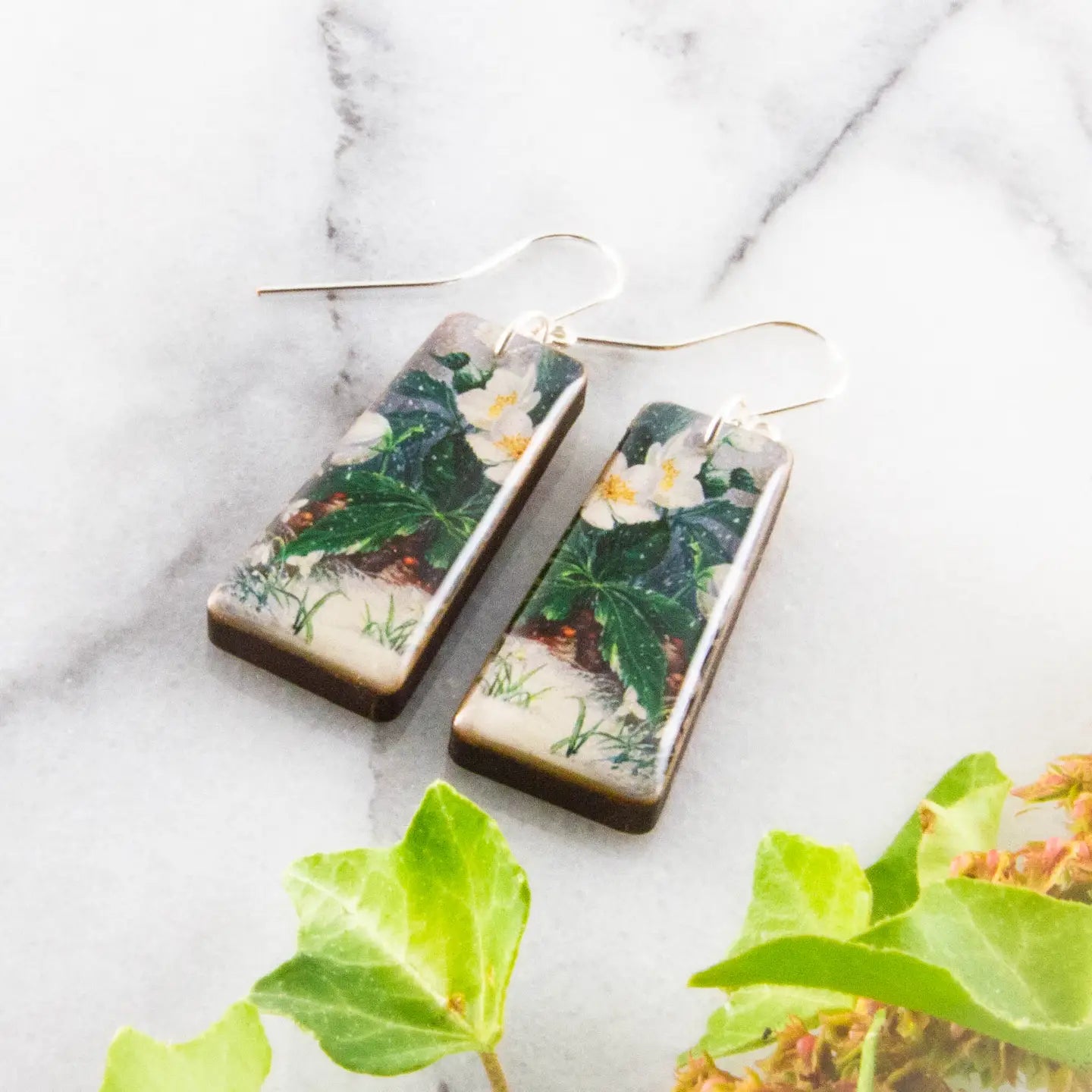 Snowbird Tapered Rectangle Earrings