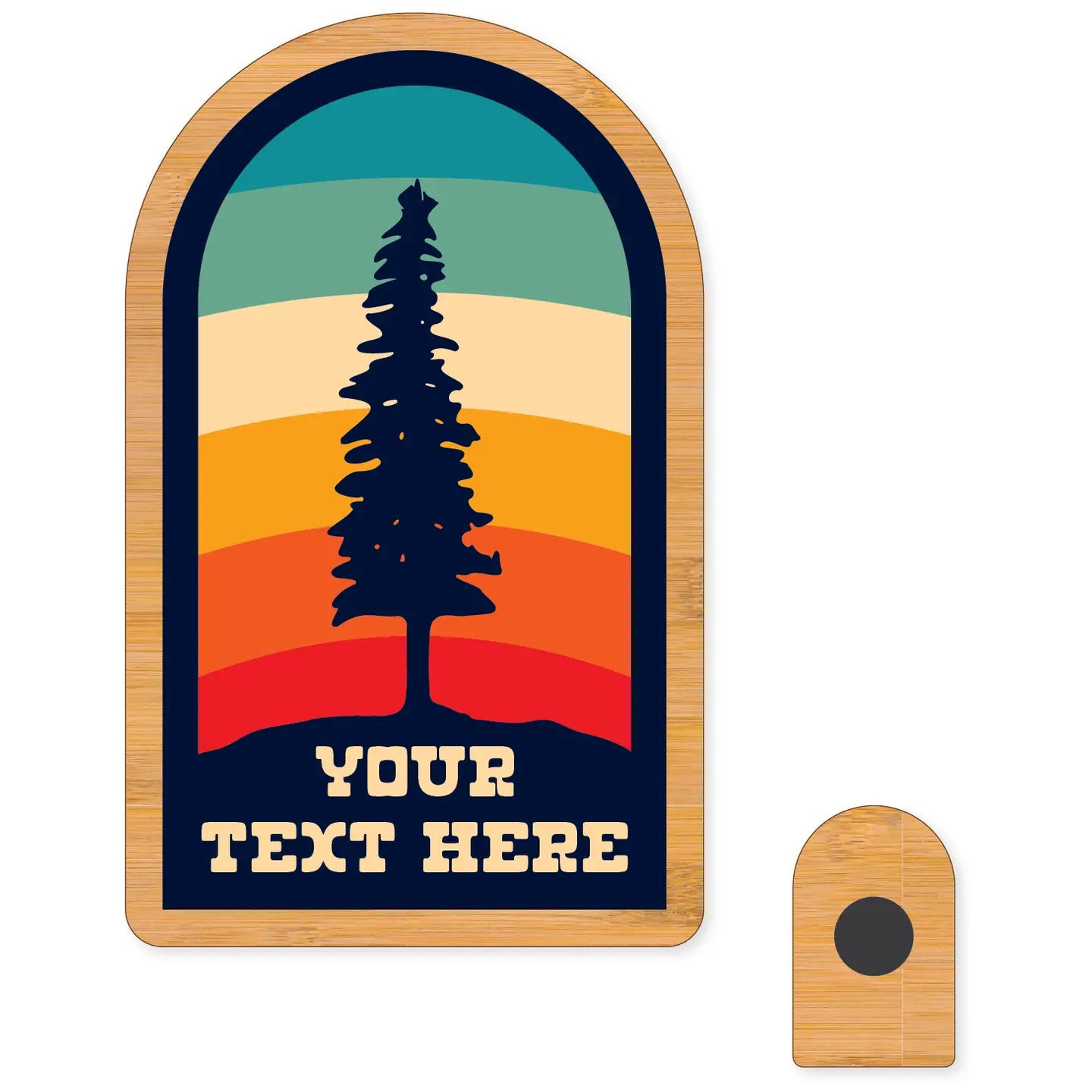 Tall Trees Stripe Badge Magnet