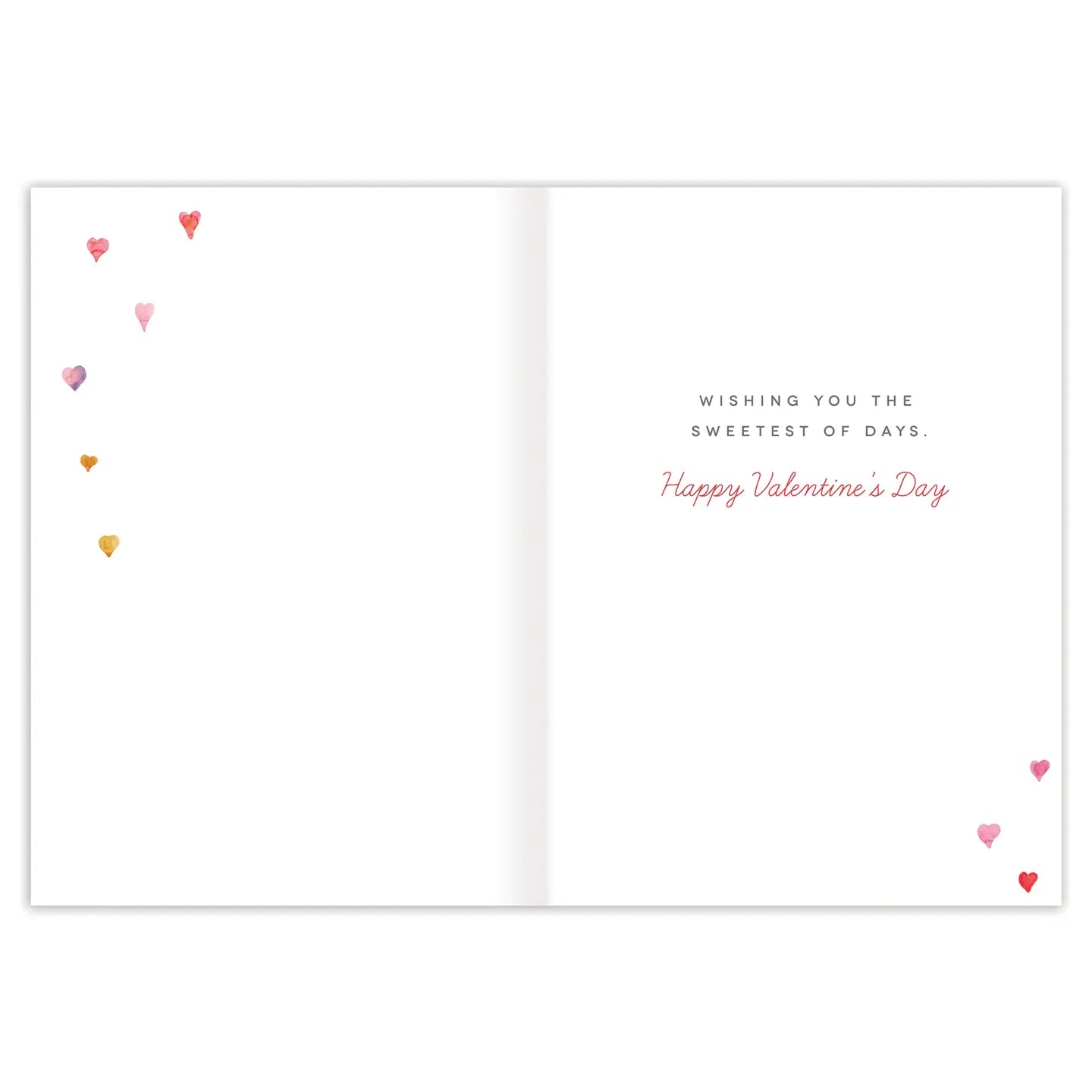Watercolor Hearts Valentine's Day Card