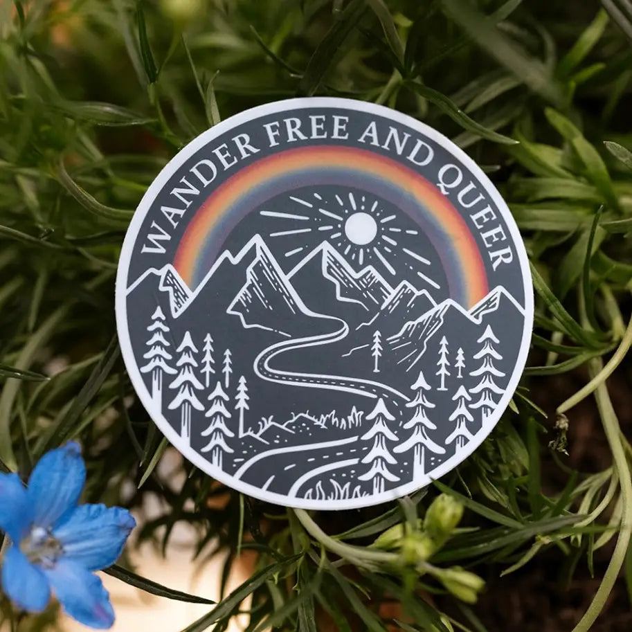 Wander Free and Queer - Sticker