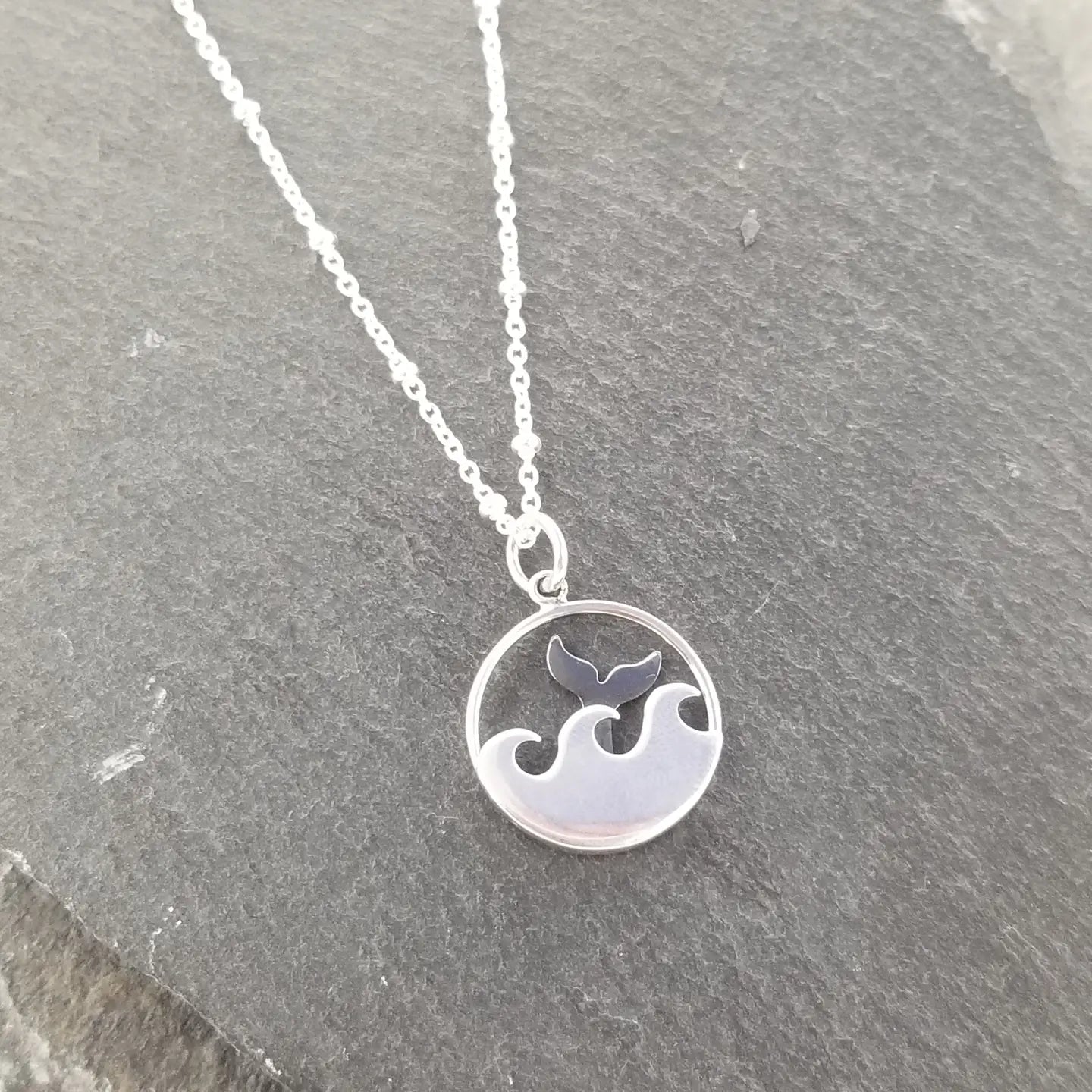 Sterling Silver Waves and Tails Pendant