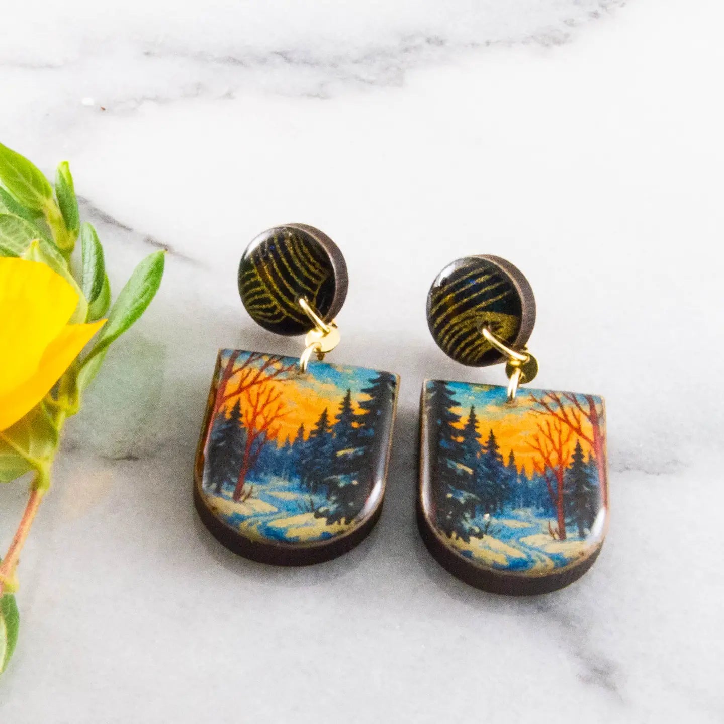 Winterscape Drop Post Earrings