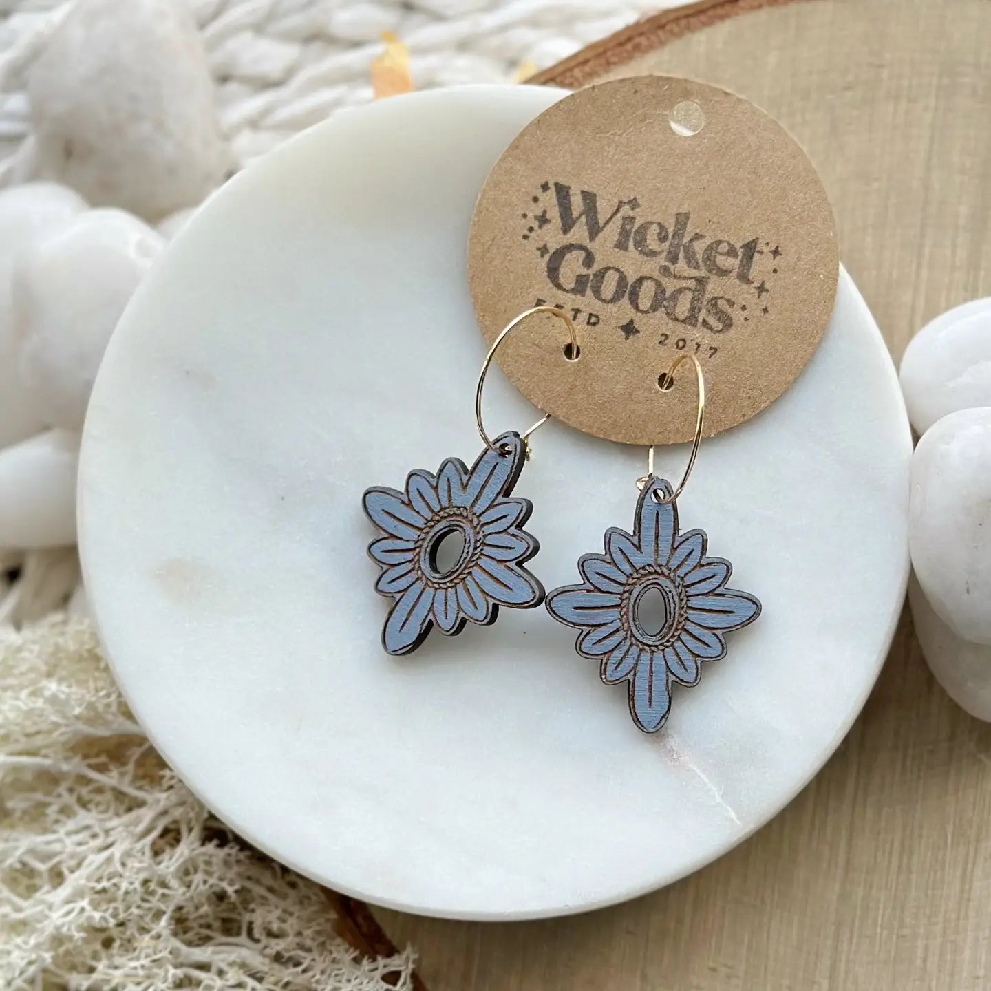 Winthrop Hoops Dusk Blue Earrings