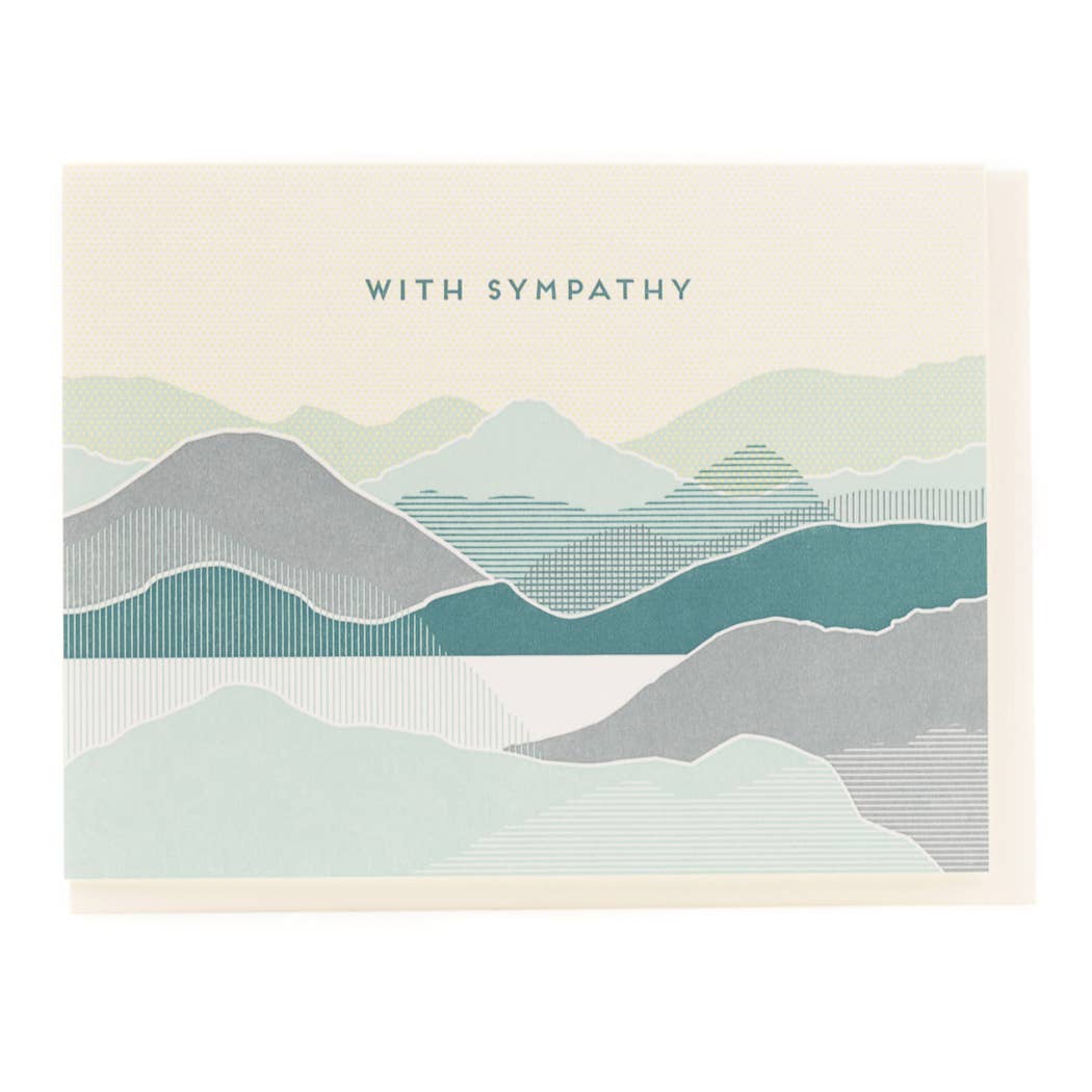 With Sympathy Coastal Card: SIngle Card