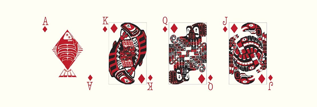 Unique Pacific Northwest Native American Art Playing Cards