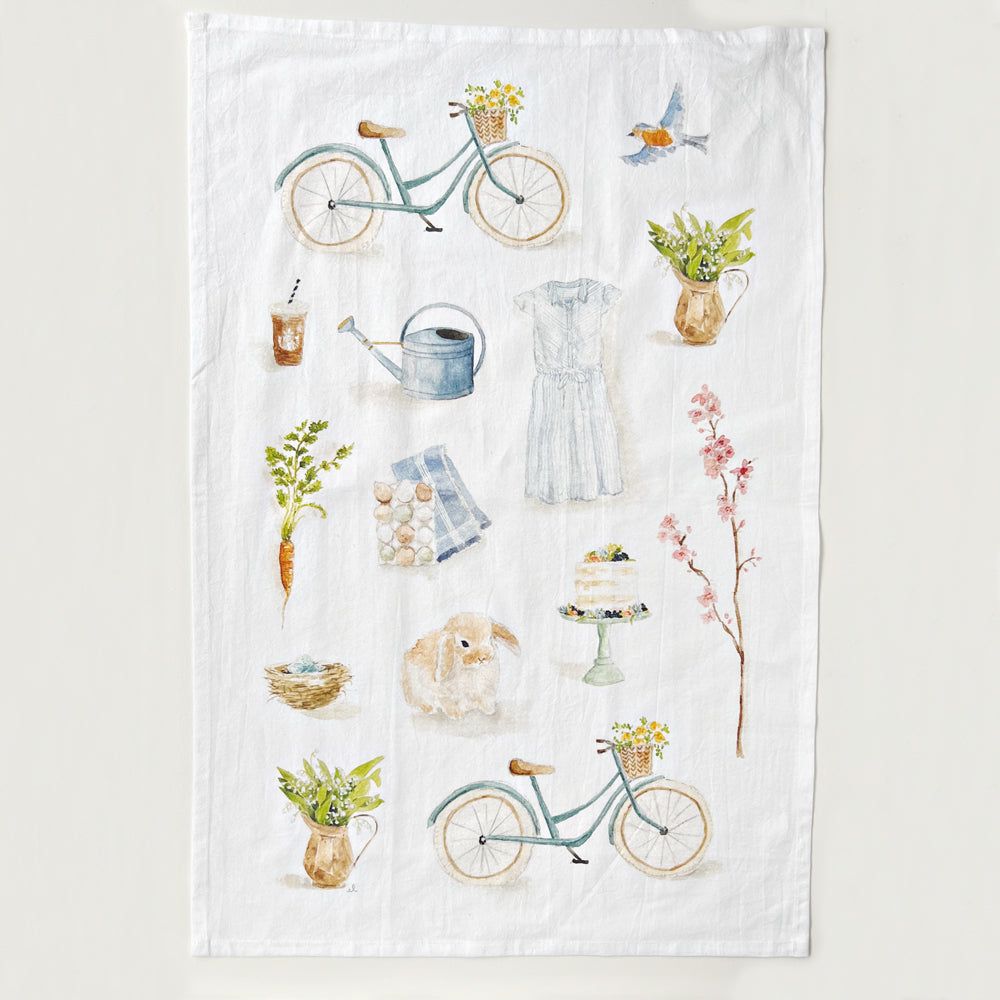 Springtime Tea Towel- Emily Lex Studios