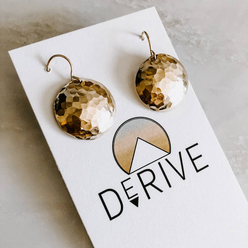 Full Moon Earrings: 14k Gold Fill