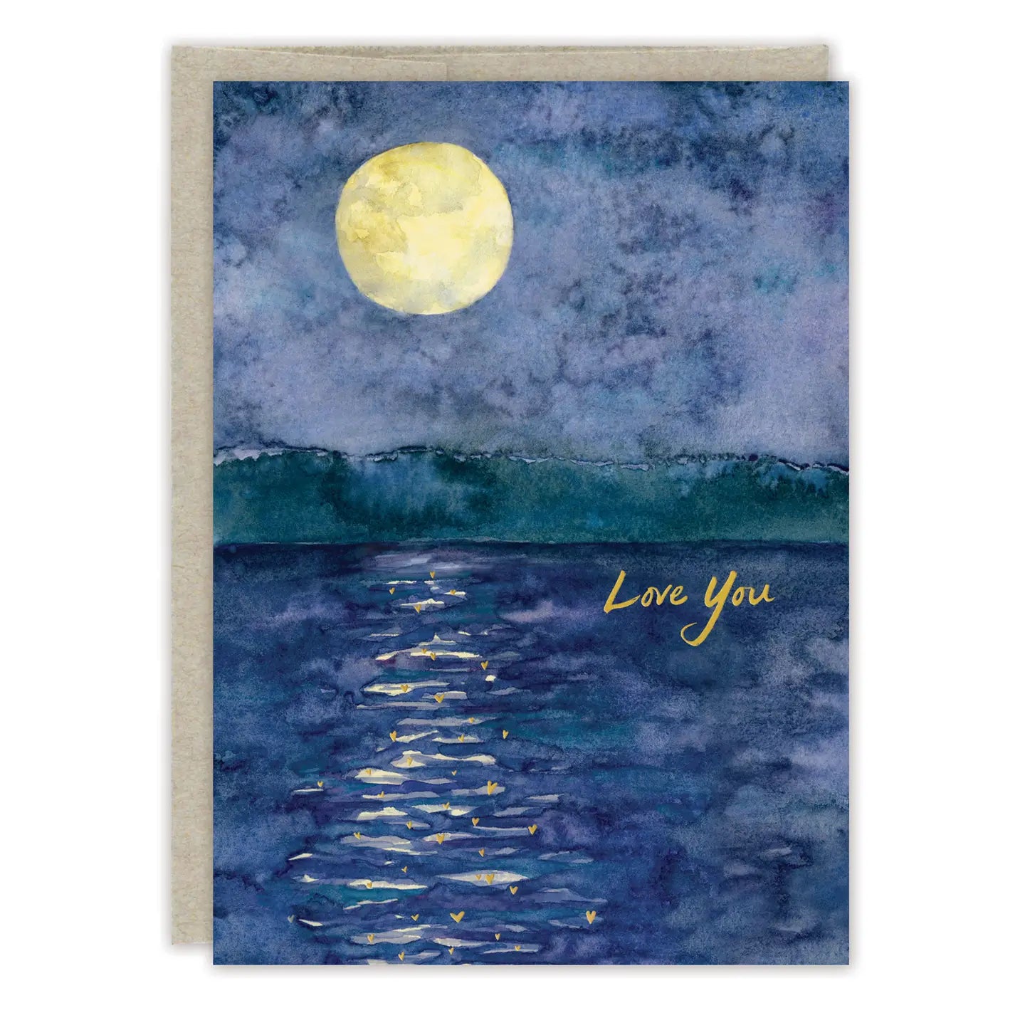 Moon Over Water Anniversary Card