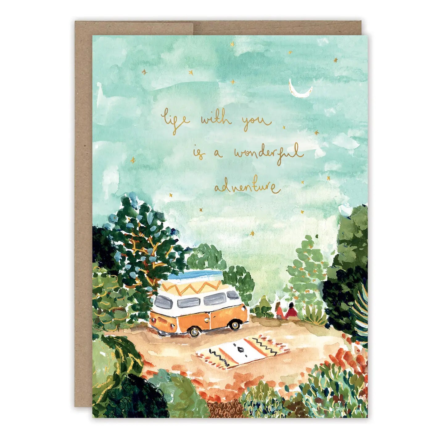 Campervan Wonderful Adventure Birthday Card