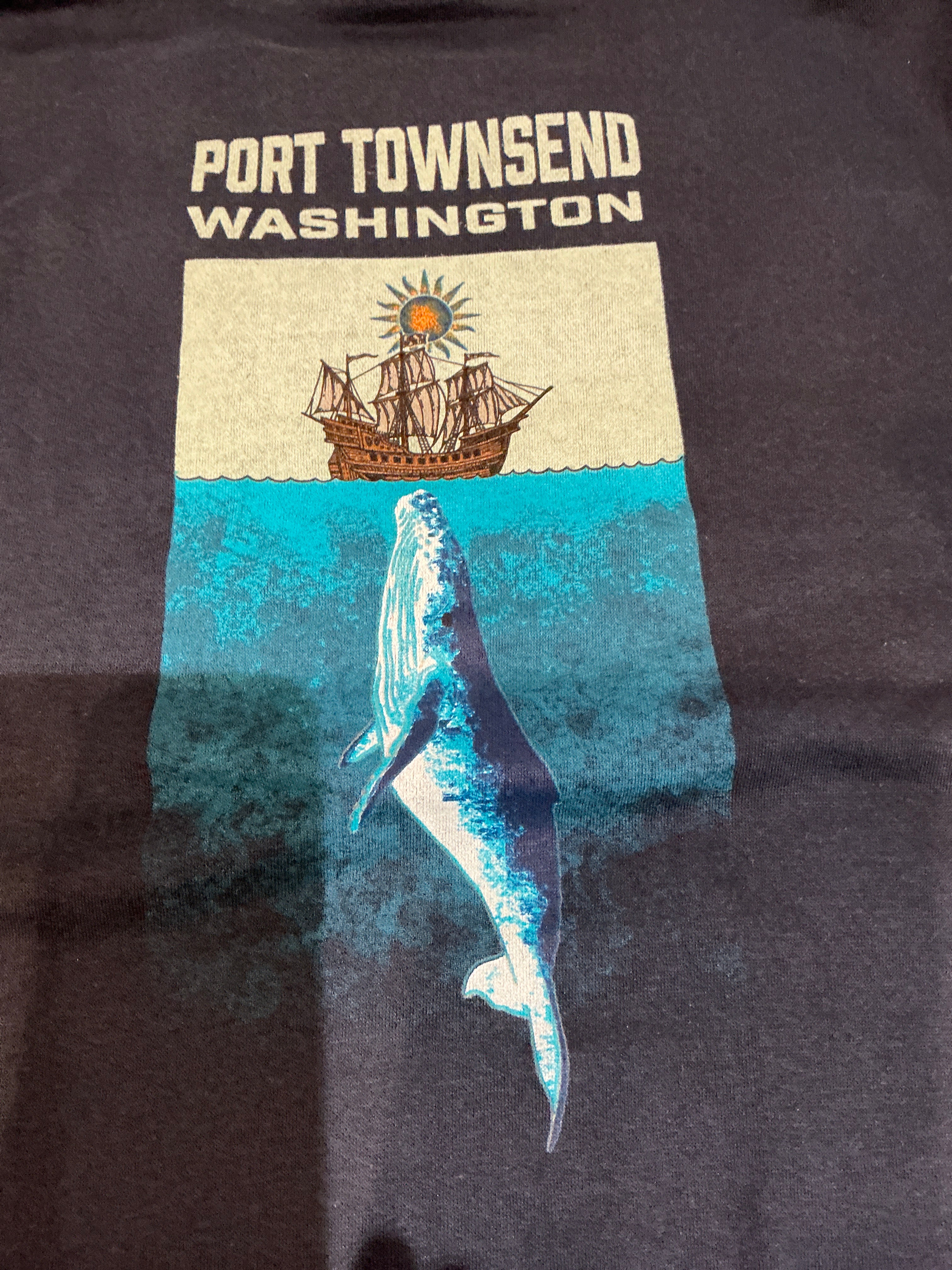 Grey Grunge Ship Rays Sweatshirt