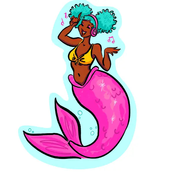 Dancing Mermaid with Headphones and Aqua Bob ST859
