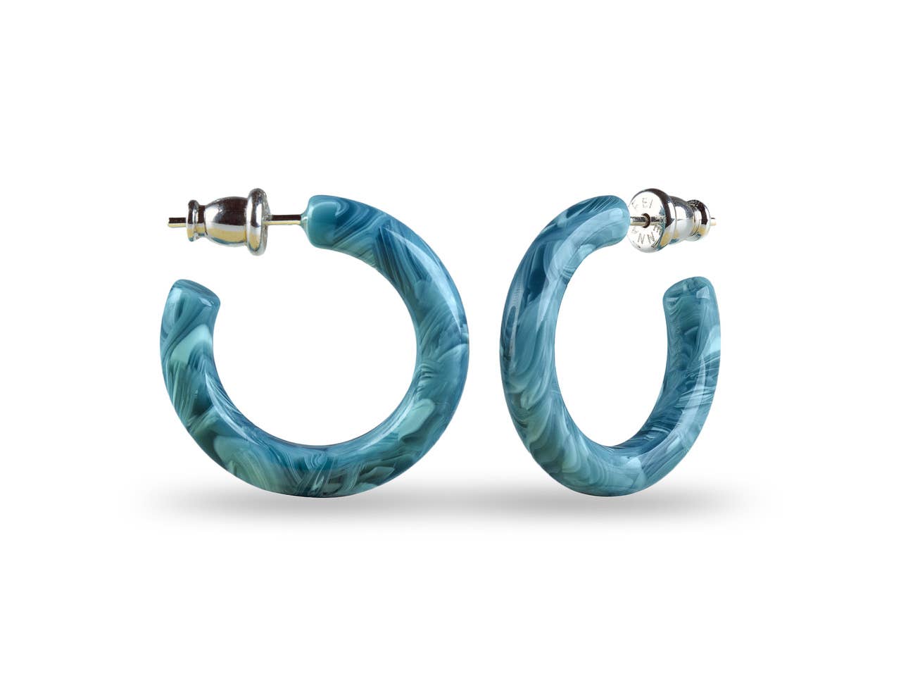 Ultra Mini Hoop Collection | Small Acetate Hoops: Lilly Pad