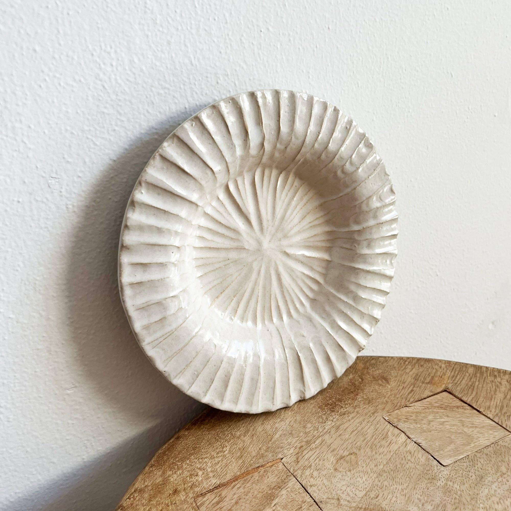 Sunburst Carved Tray