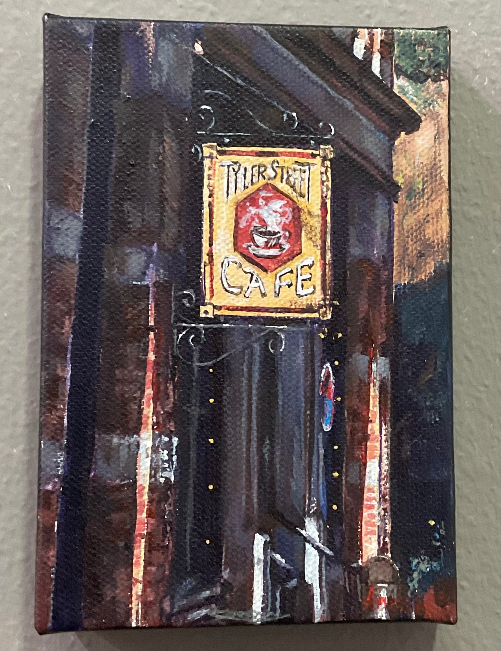 “Tyler Street Cafe” Original Art by Andrew Sheldon