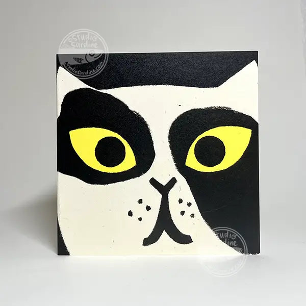 Tuxedo Cat Emote Mini Notecard