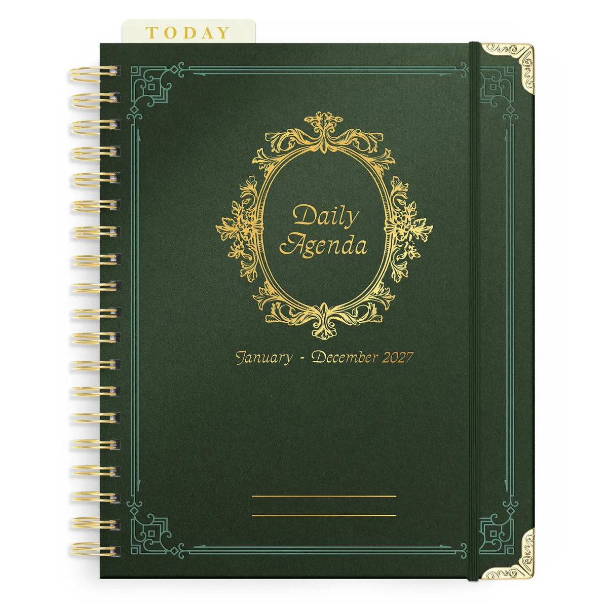 2027 Vintage Daily Agenda 12-Month Weekly Large Spiral Bound