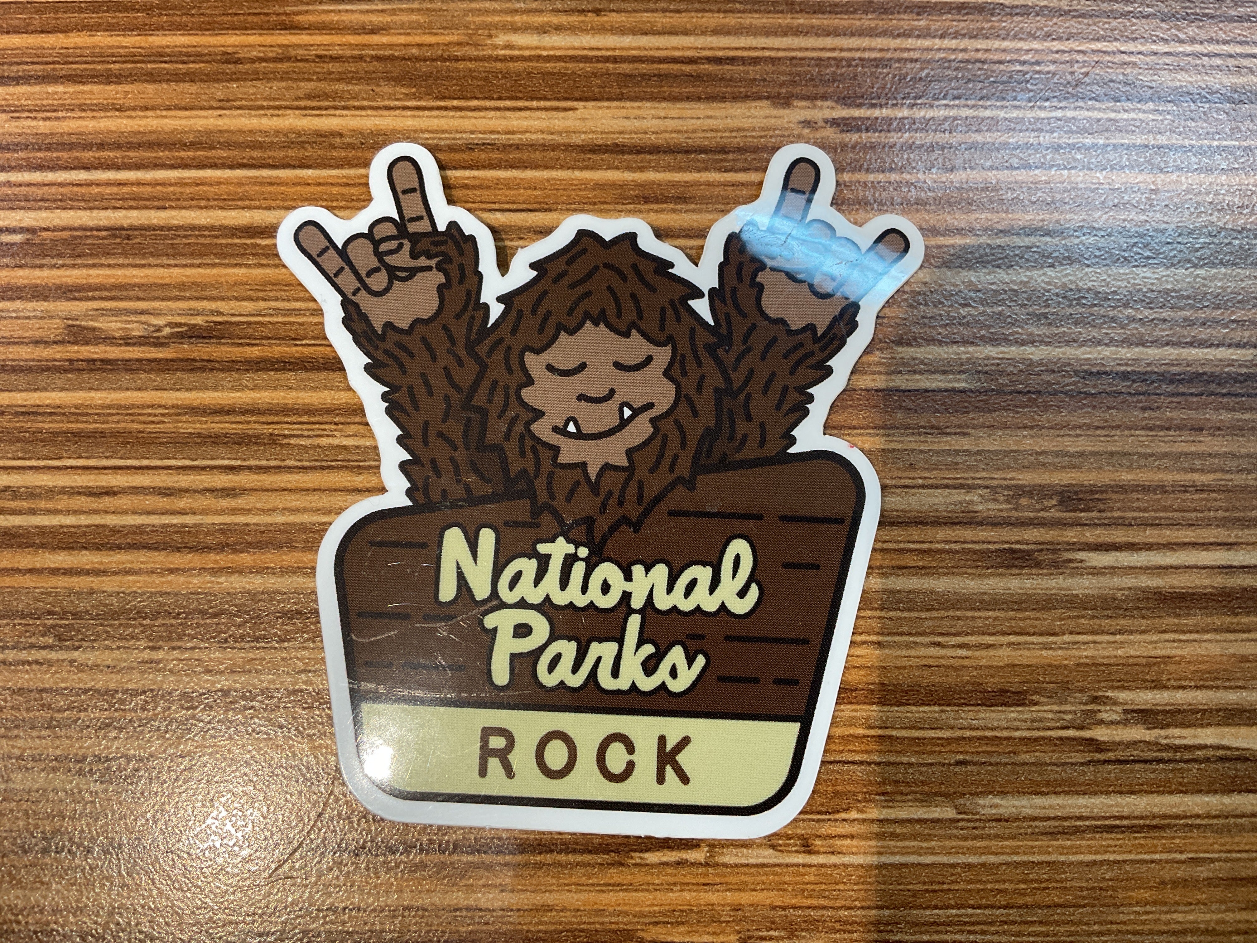 Sasquatch National Parks Rock Vinyl Sticker