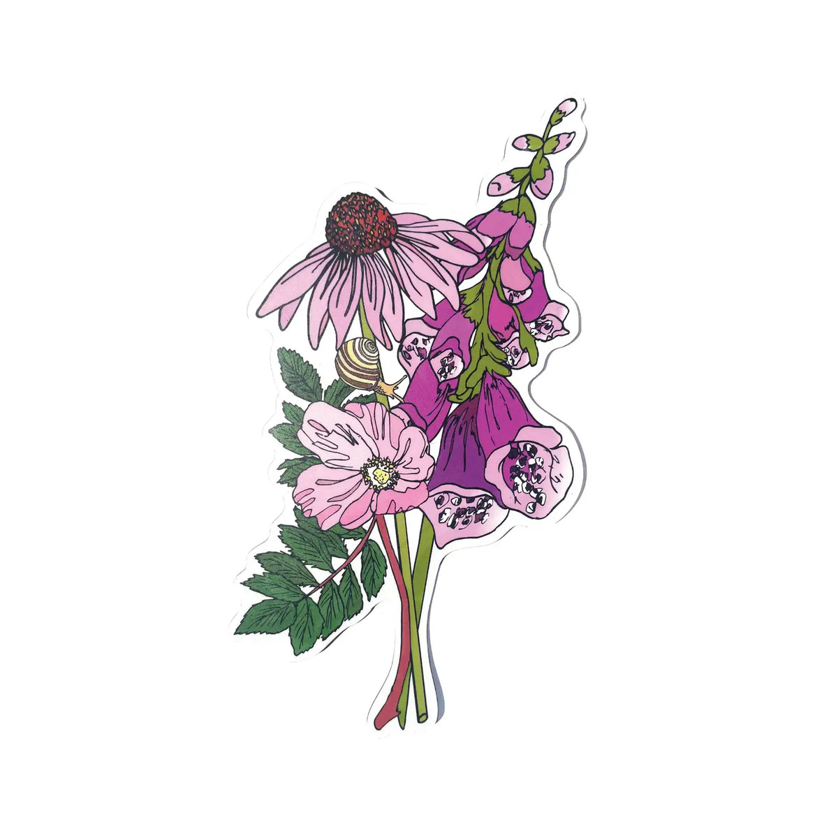 Purple Wildflower Magnet