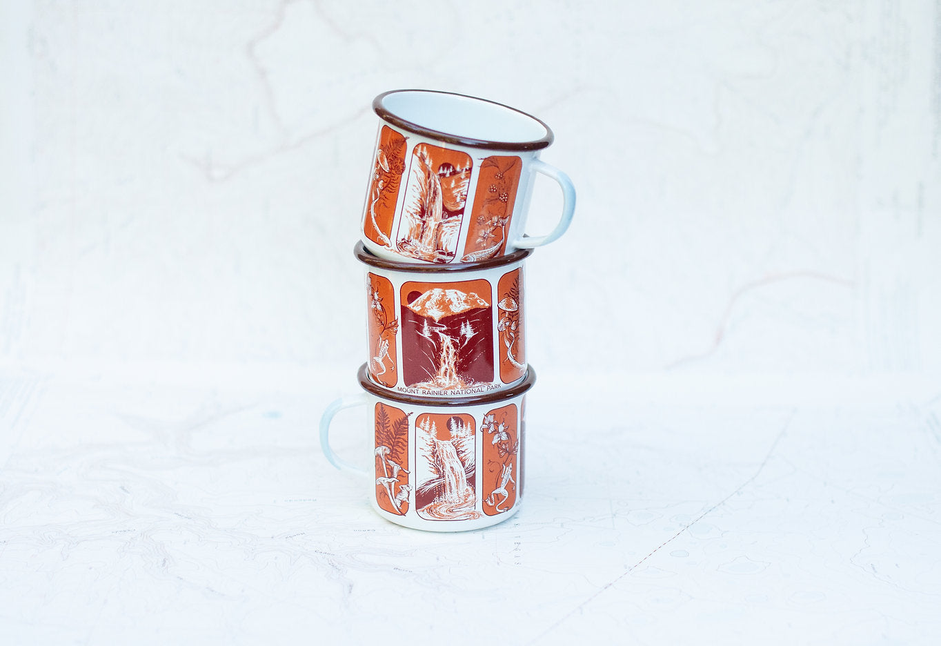 16 oz Fireproof Enamel Steel Mugs