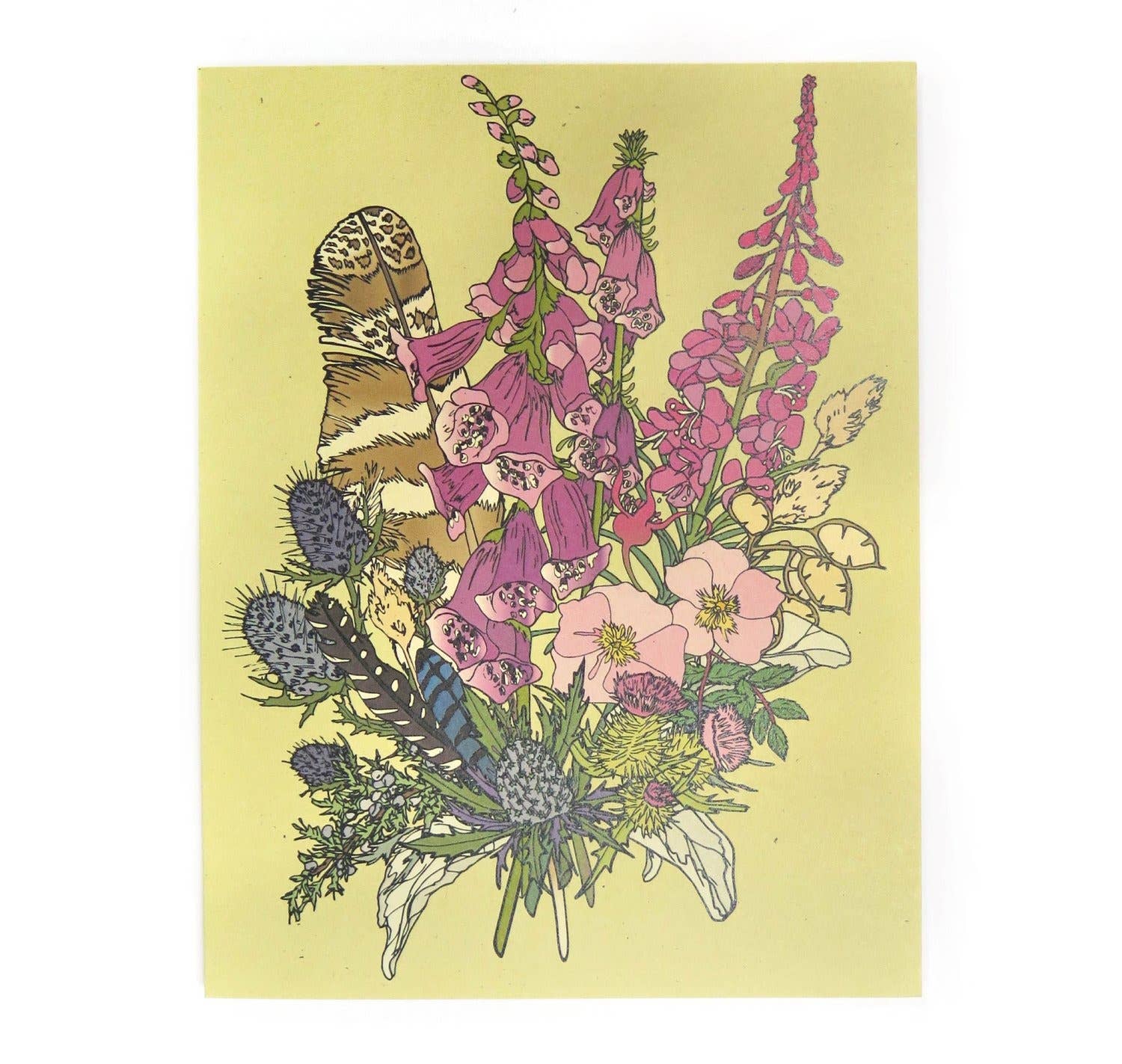 Foxglove and Feather Card