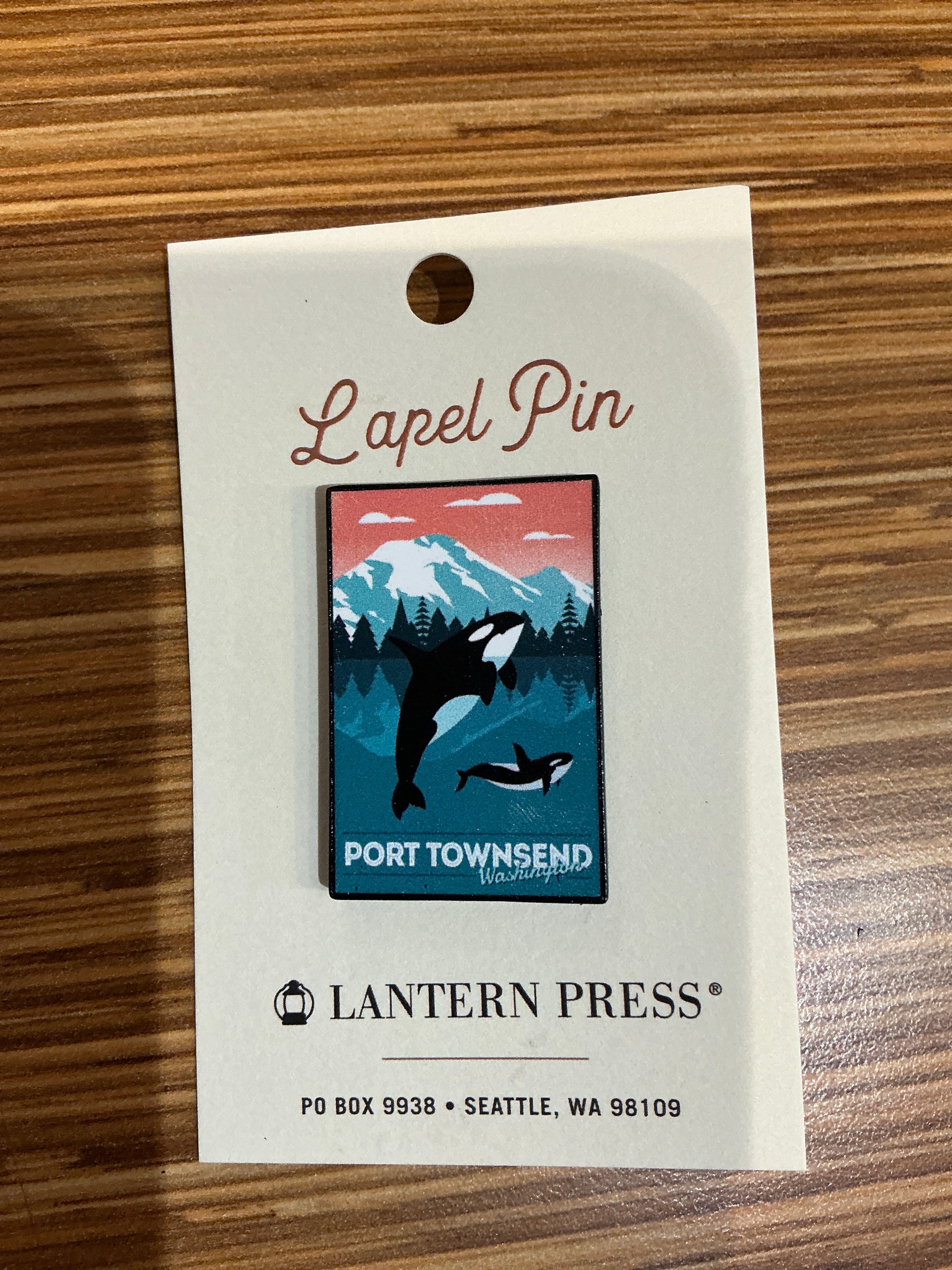 Orca and Calf Port Townsend Lapel Pin