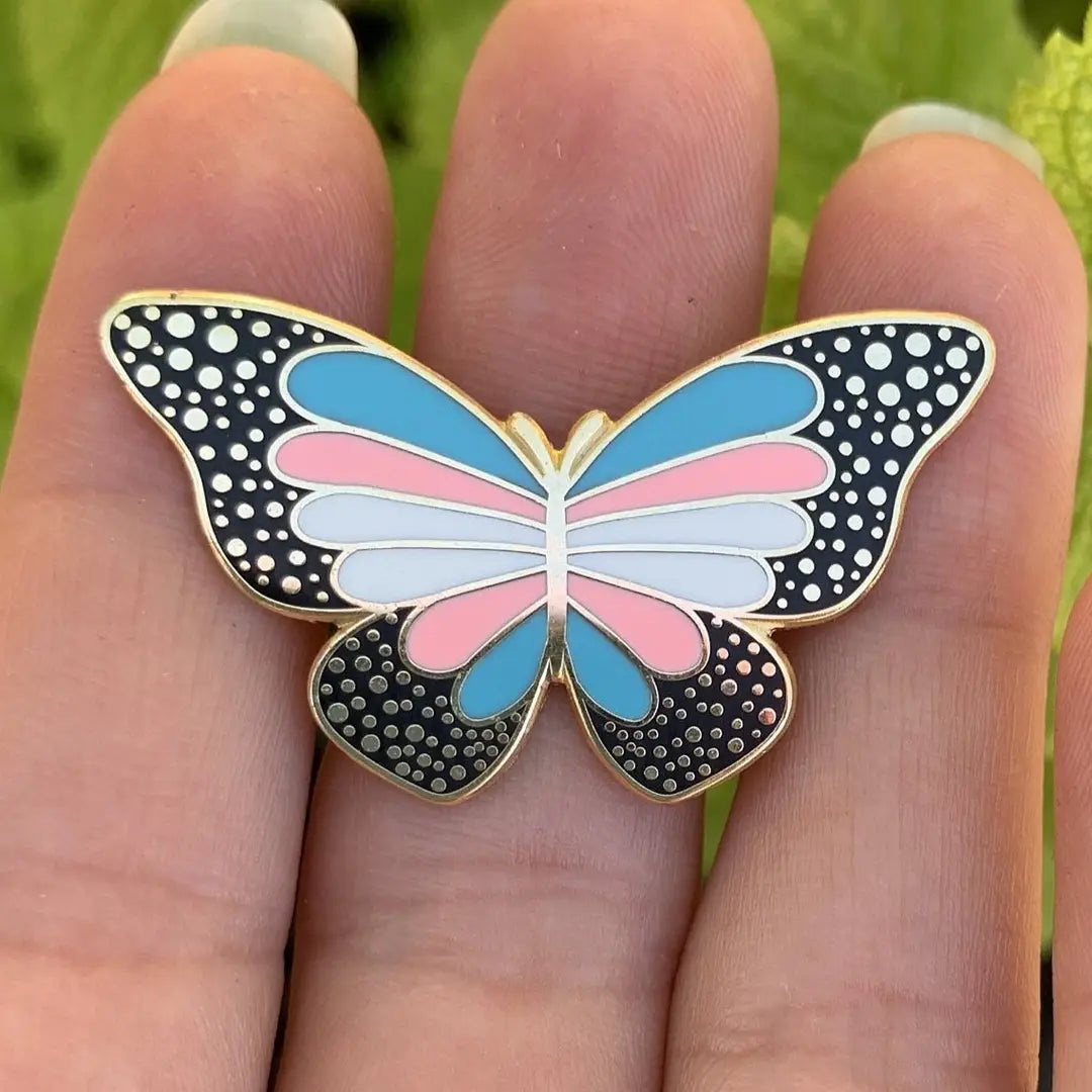 LGBTQ2SIA+ Pride Rainbow Butterfly Enamel Pin